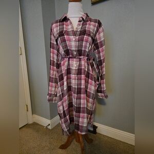 GAP Multicolor Plaid Dress Large